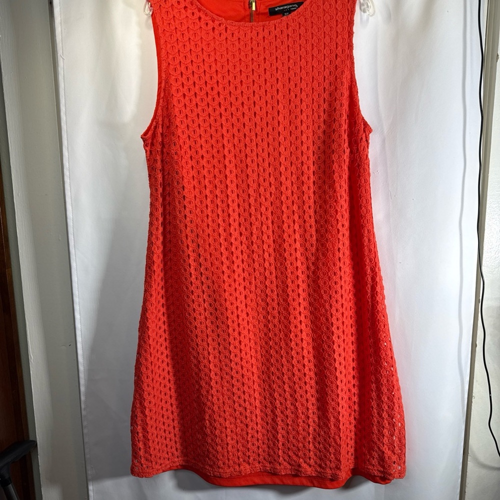 Sharagano Coral Sleeveless Mini Dress